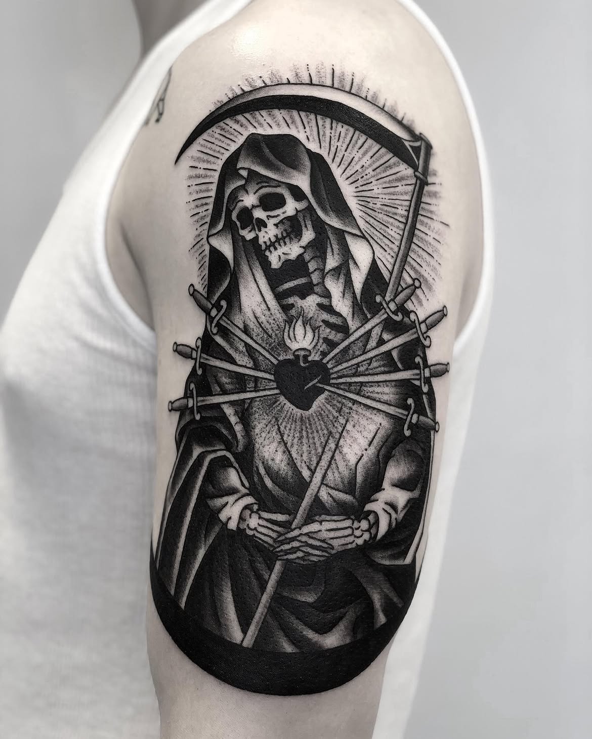 31 Santa Muerte Tattoo Ideas 2026: Powerful Designs with Meaning, Faith, and Timeless Black & Grey Style
