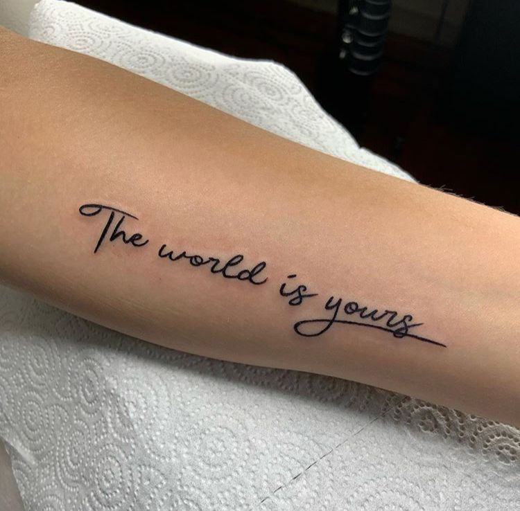The World Is Yours Tattoo Ideas 2026: 28 Meaningful Designs That Turn a Famous Quote Into Personal Art