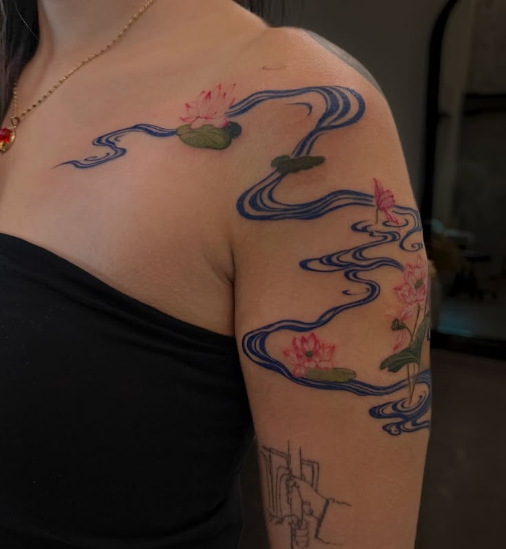 28 Water Lily Tattoo Ideas 2026: Beautiful Fine Line, Color and Japanese Designs
