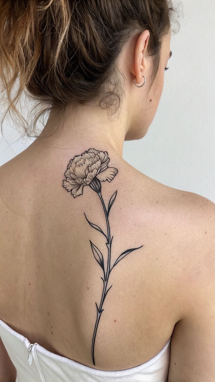 28 Carnation Tattoo Ideas 2026: Delicate Florals, Fine Lines, and Rich Red Ink
