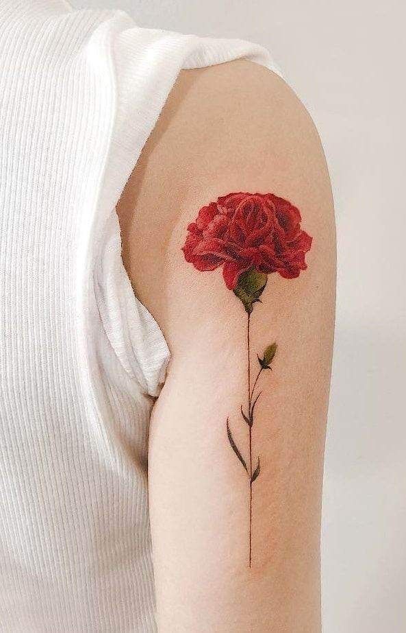 28 Carnation Tattoo Ideas 2026: Delicate Florals, Fine Lines, and Rich Red Ink
