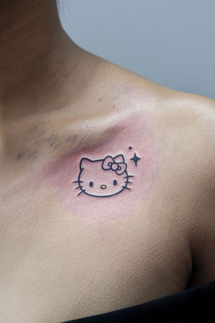 29 Hello Kitty Tattoo Ideas: Cute, Minimalist, Pink and Playful Designs