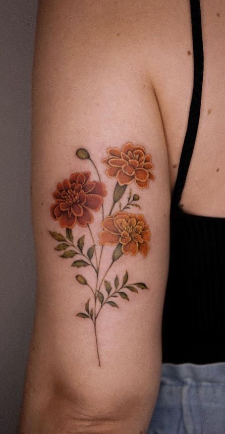30 Marigold Tattoo Ideas 2026: Beautiful Floral Designs Full of Color and Meaning