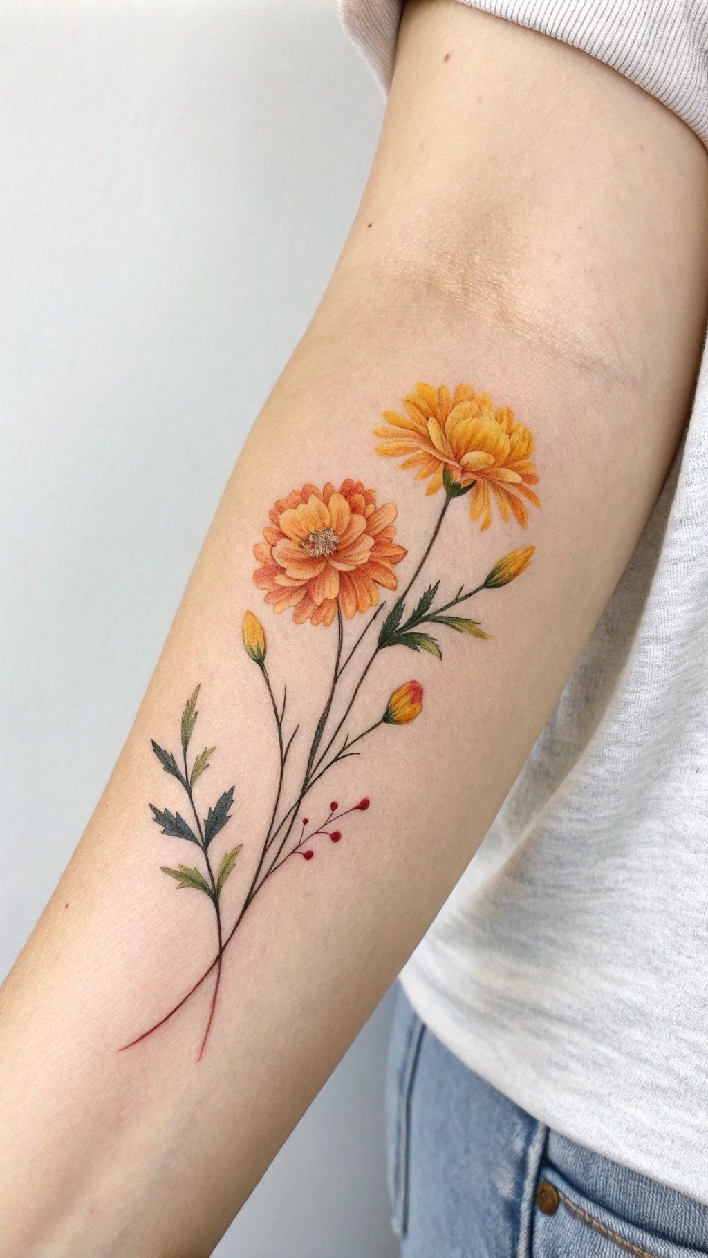 30 Marigold Tattoo Ideas 2026: Beautiful Floral Designs Full of Color and Meaning