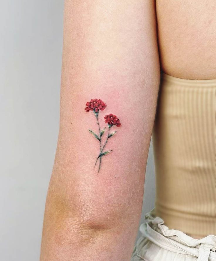 28 Carnation Tattoo Ideas 2026: Delicate Florals, Fine Lines, and Rich Red Ink