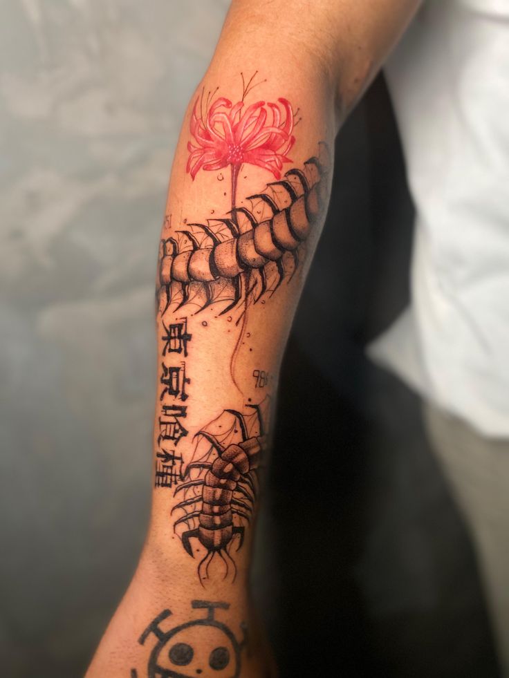 28 Tokyo Ghoul Tattoo Ideas: Dark Manga Art, Spider Lilies, Centipedes and Kaneki-Inspired Designs