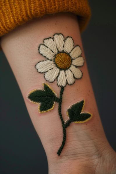 26 Embroidery Tattoo Ideas: Thread-Like Designs That Turn Skin Into Textile Art