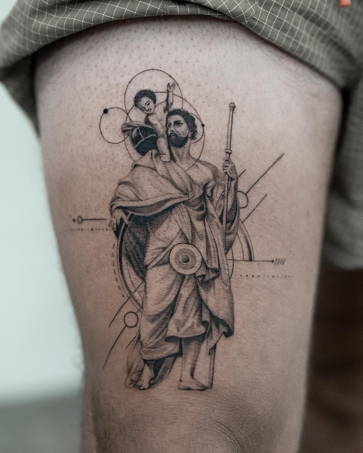 27 Saint Christopher Tattoo Ideas: From Fine Line Protection Symbols to Dramatic Religious Sleeves