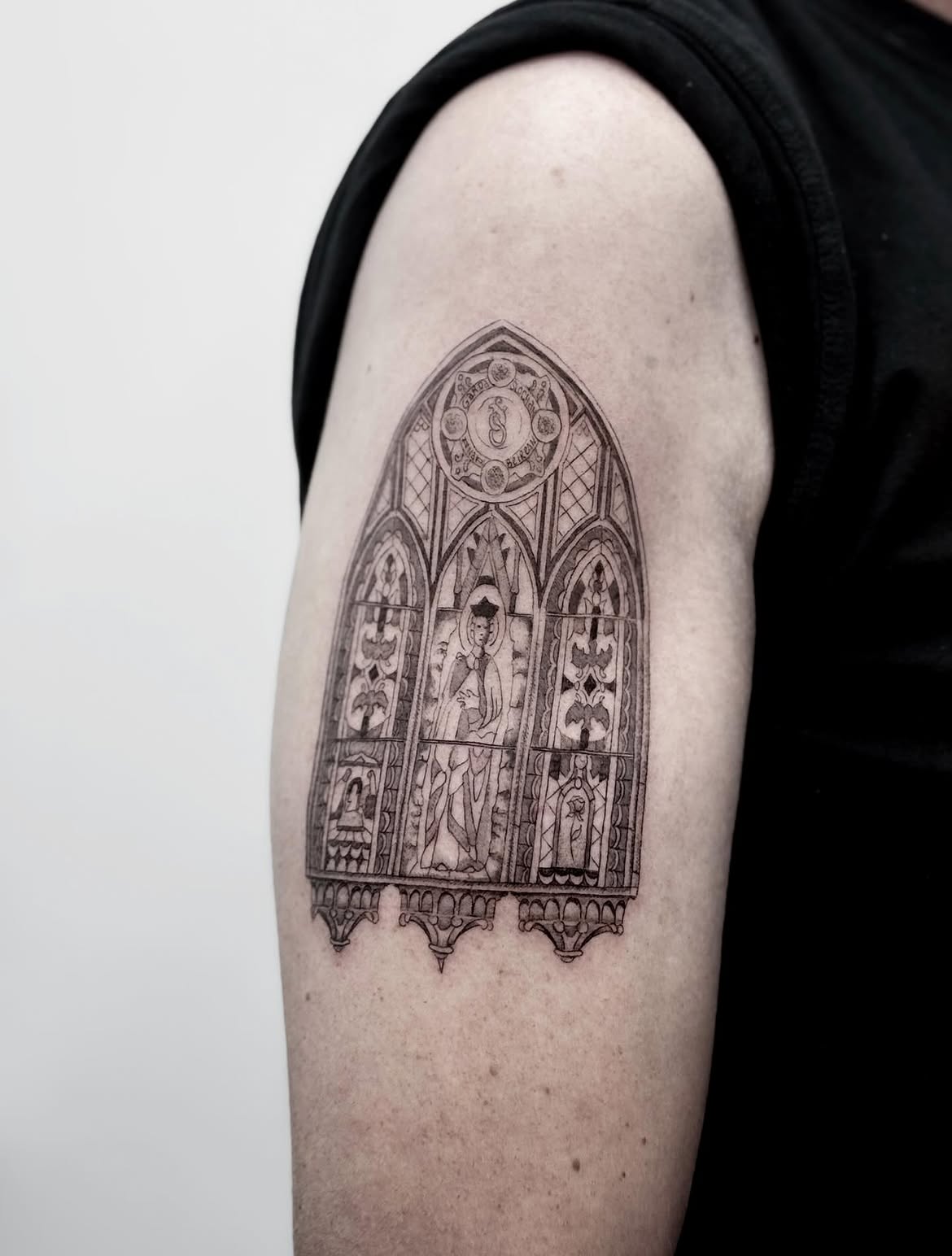 28 Stained Glass Tattoo Ideas: Color, Gothic Detail, and Timeless Designs