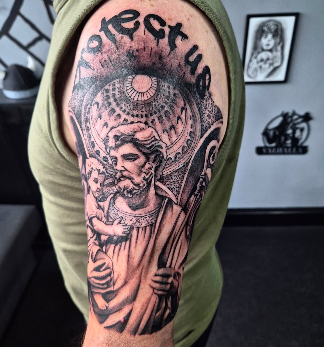 27 Saint Christopher Tattoo Ideas: From Fine Line Protection Symbols to Dramatic Religious Sleeves