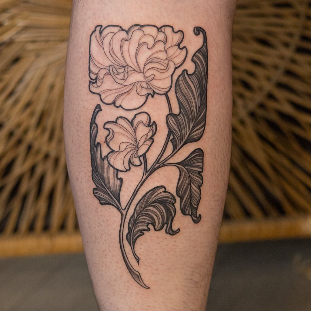 29 Art Nouveau Tattoo Ideas: Floral Lines, Decorative Frames, and Timeless Ornament