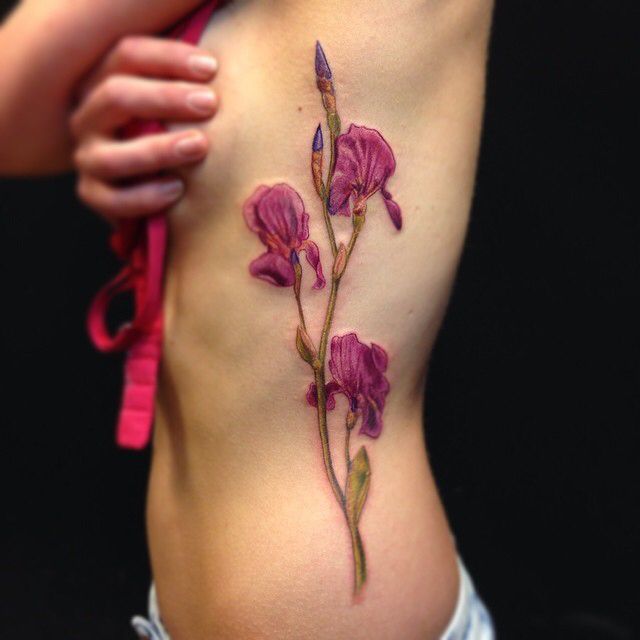 32 Iris Tattoo Ideas: Beautiful Floral Designs From Delicate Fine Line to Bold Color